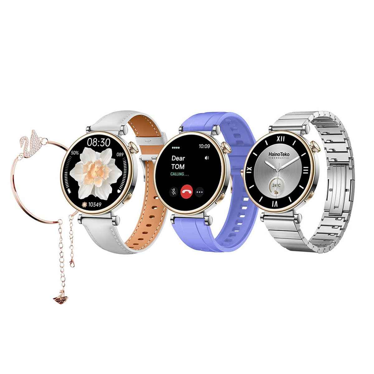 HT RW43 Smart Watch | 1.3″ Round AMOLED, 3-Strap Bundle & Wireless Charging | KSA Edition