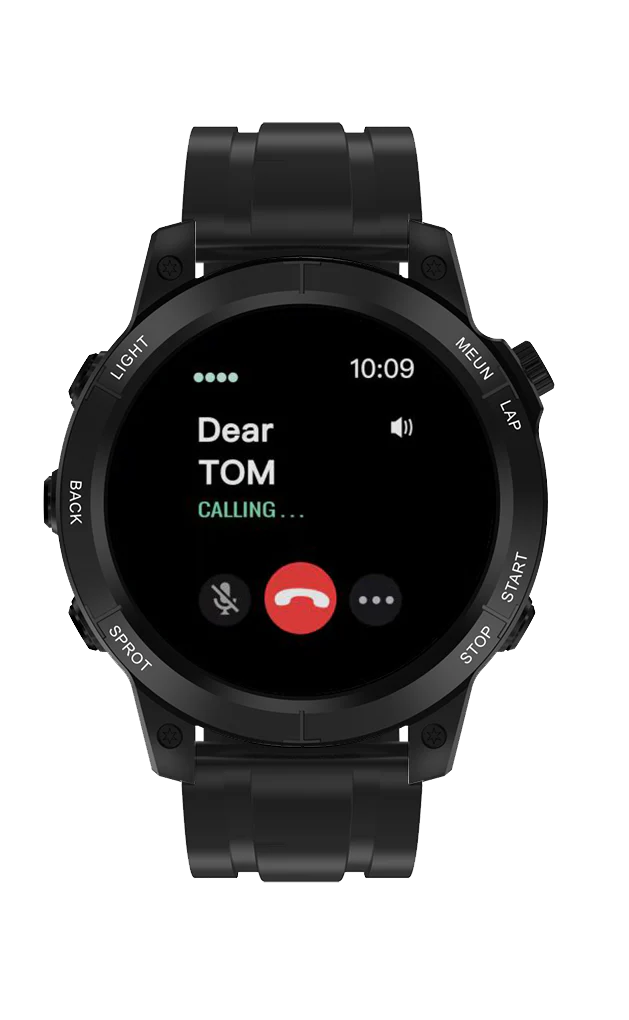 HT RW46 Smart Watch | 2.0″ Round AMOLED + Torch & 3-Strap Bundle | KSA Edition