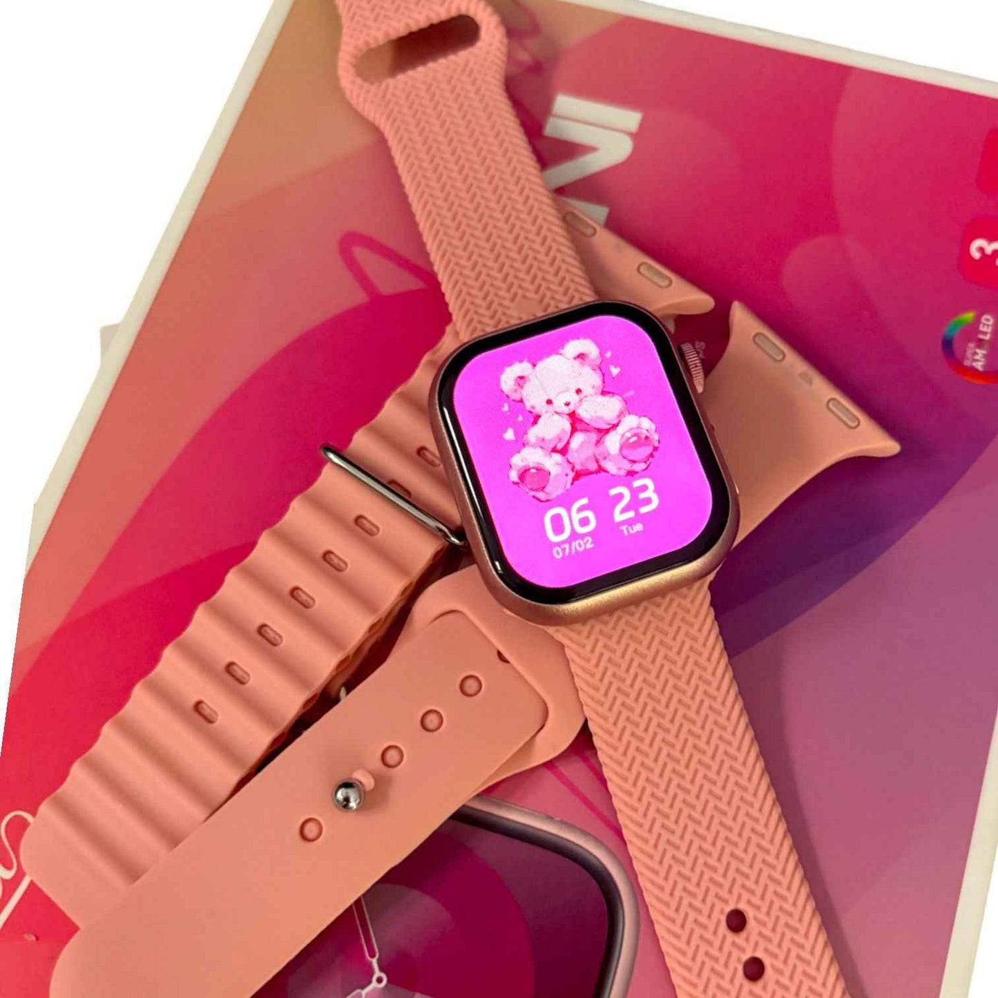 S9 Pro Mini Smart Watch | 1.53″ Round AMOLED & 3 Straps | Wireless Charging
