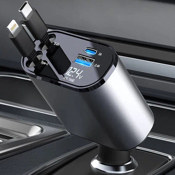 Retractable Car Fast Charger (GOLD)