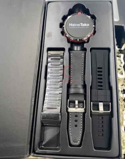 HT RW49 Smart Watch | 1.4″ Round AMOLED, 3-Strap Bundle & Wireless Charging | (KSA Edition)