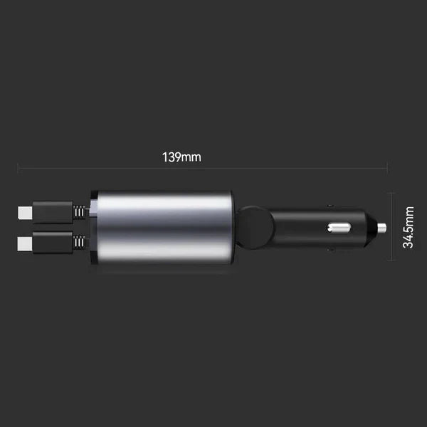 Retractable Car Fast Charger (GOLD)