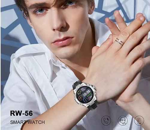 HT RW56 Smart Watch | 1.3″ Round AMOLED, 3-Strap Bundle & Wireless Charging | KSA Edition