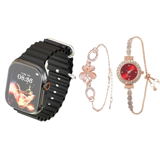 TC03 Mini Smart Watch | 38 mm Combo Set — Jewelry & Straps