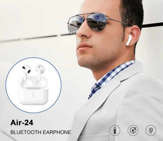 Wireless Bluetooth Earbuds - H-T Air24 Model with Charging Case