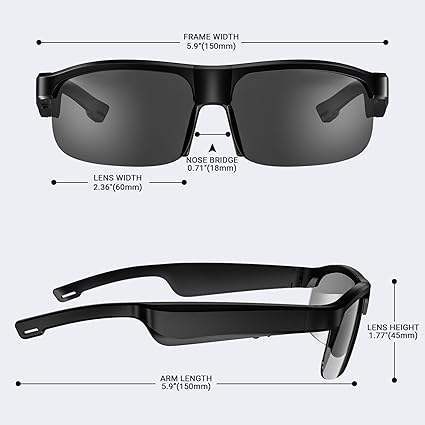 Bluetooth Smart Sunglasses UV Protection Lightweight & Comfortable