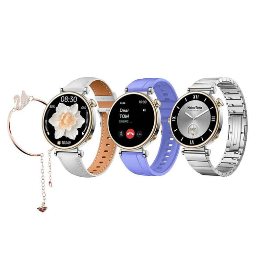 HT RW43 Smart Watch | 1.3″ Round AMOLED, 3-Strap Bundle & Wireless Charging | KSA Edition