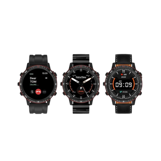 HT RW49 Smart Watch | 1.4″ Round AMOLED, 3-Strap Bundle & Wireless Charging | (KSA Edition)