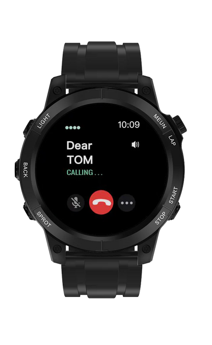 HT RW46 Smart Watch | 2.0″ Round AMOLED + Torch & 3-Strap Bundle | KSA Edition