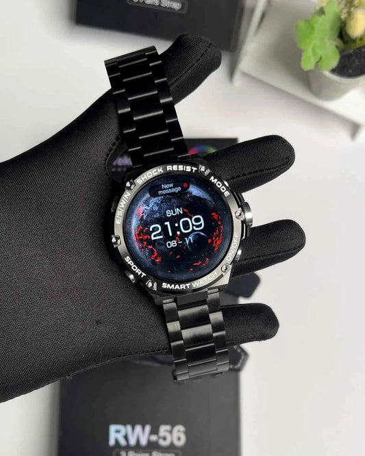 HT RW56 Smart Watch | 1.3″ Round AMOLED, 3-Strap Bundle & Wireless Charging | KSA Edition