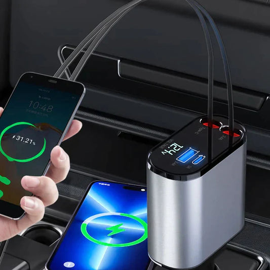 Retractable Car Fast Charger (GOLD)