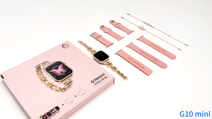 HT Mini G10 Smart Watch | 36–41 mm Real AMOLED, 4-Strap Bundle | KSA Edition