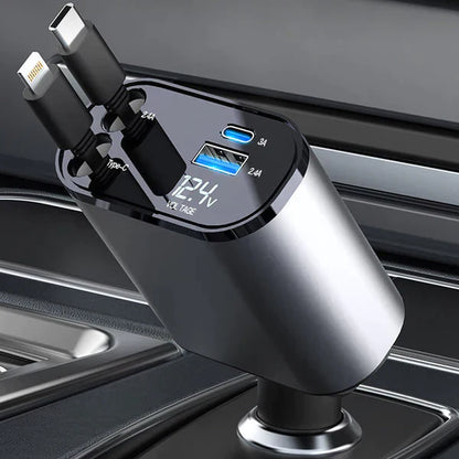 Retractable Car Fast Charger (GOLD)