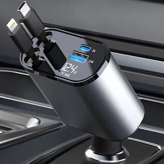 Retractable Car Fast Charger (GOLD)