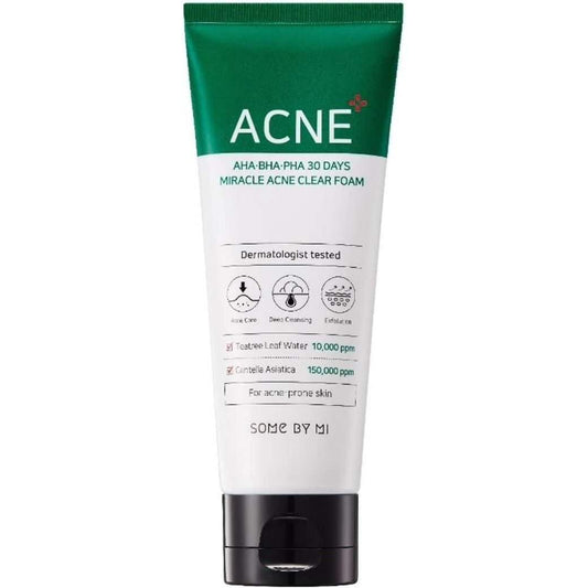 Acne-Clearing Foam Face Wash – Deep Cleanser for Oily & Acne-Prone Skin (100ml)