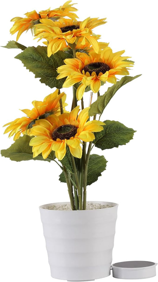 Artificial Flower with Solar Panel