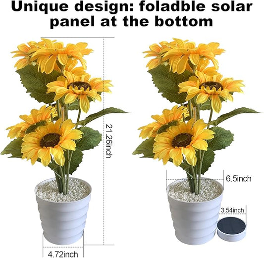 Artificial Flower with Solar Panel