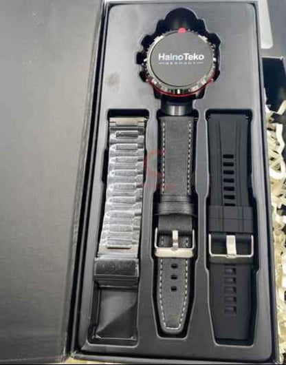 HT RW49 Smart Watch | 1.4″ Round AMOLED, 3-Strap Bundle & Wireless Charging | (KSA Edition)