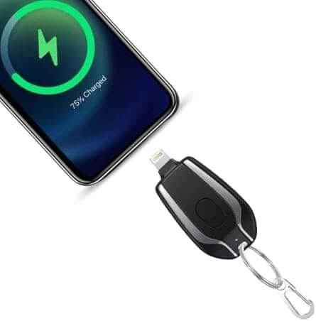 Emergency Portable Key Chain Charger Power Bank ( iOS SmartPhone Cable)