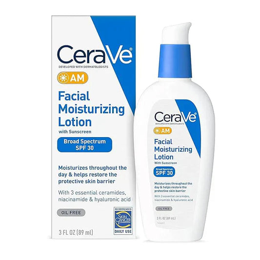 Facial Moisturizing Lotion AM SPF 30, 3 oz, Daily Face Moisturizer with SPF