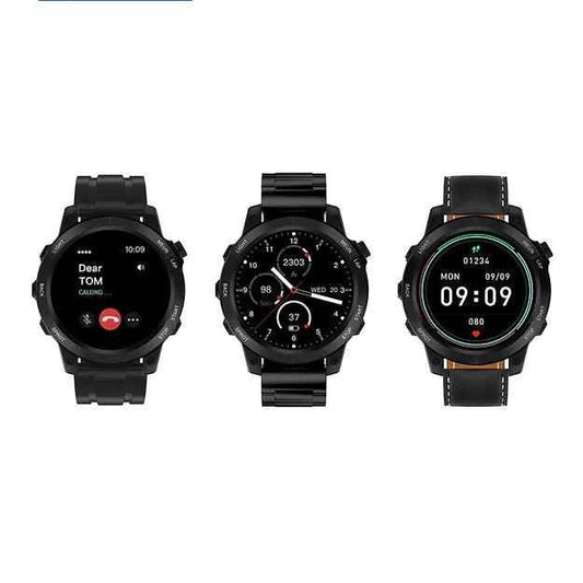 HT RW46 Smart Watch | 2.0″ Round AMOLED + Torch & 3-Strap Bundle | KSA Edition