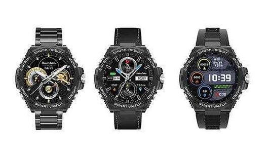 HT RW56 Smart Watch | 1.3″ Round AMOLED, 3-Strap Bundle & Wireless Charging | KSA Edition