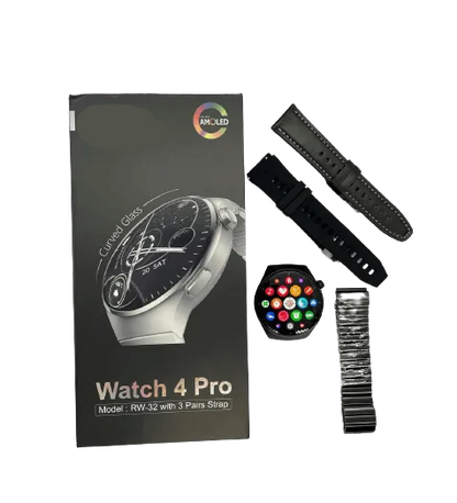 HT RW4 Pro Smart Watch | 1.7″ Curved AMOLED, 3-Strap Bundle & Fitness Suite | KSA Edition