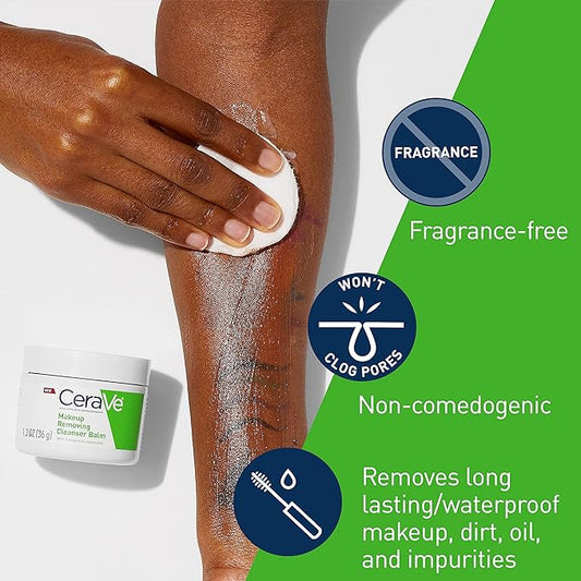 Cleansing Balm Hydrating Makeup Remover with Ceramides and Plant based Jojoba Oil for Face