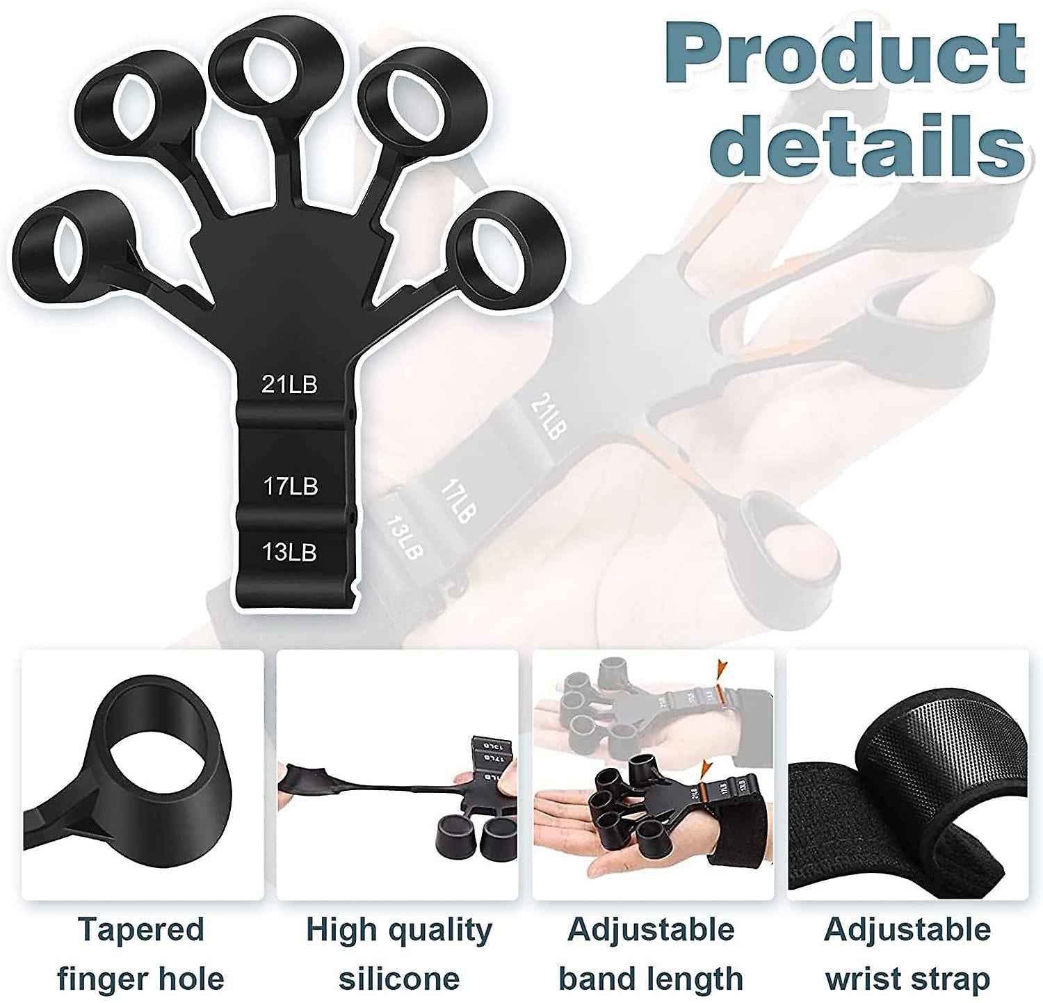 Metal-Hook Grip Strength Trainer (GOLD)