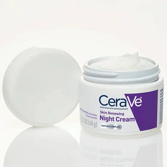 Skin Renewing Night Cream | Niacinamide, Peptide Complex, and Hyaluronic Acid Moisturizer for Face | 1.7 Ounce