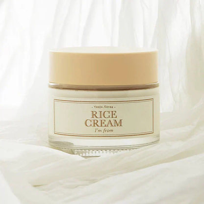 Rice Cream 1.69 Ounce, 41% Rice Bran Essence with Ceramide, Glowing Look to Even Out Skin Tone