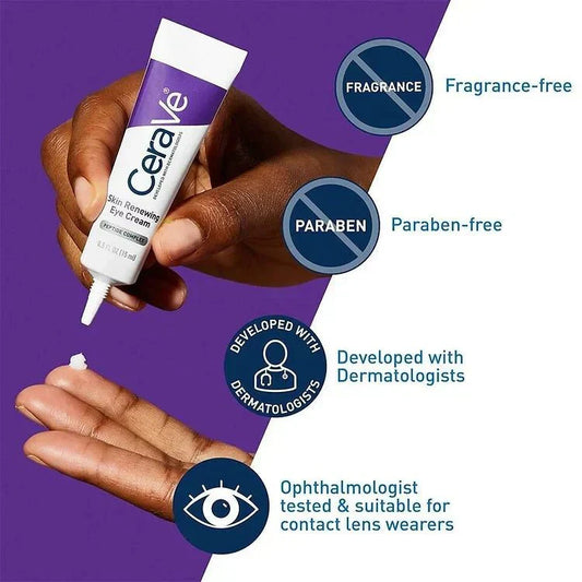 Eye Cream for Wrinkles Under Eye Cream with Caffeine, Peptides, Free & Ophthalmologist Tested 0.5 Ounces