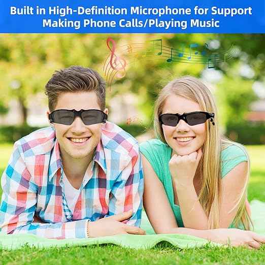 Wireless Bluetooth Headset Sunglasses (GOLD)