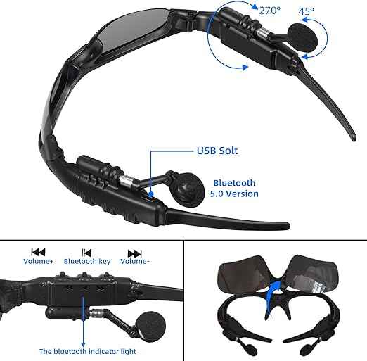 Wireless Bluetooth Headset Sunglasses (GOLD)