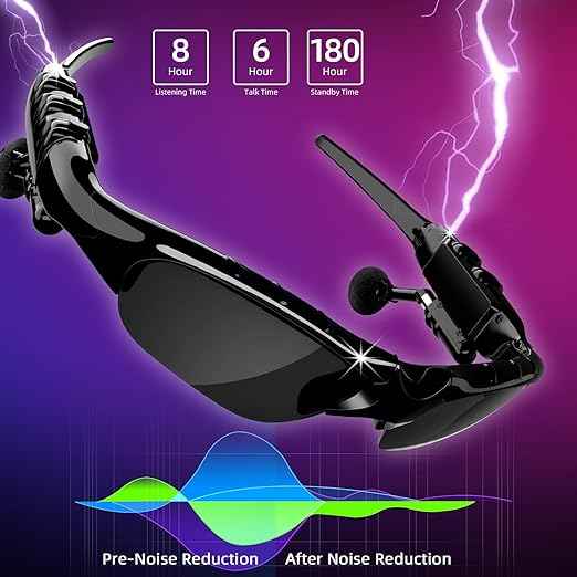 Wireless Bluetooth Headset Sunglasses (GOLD)