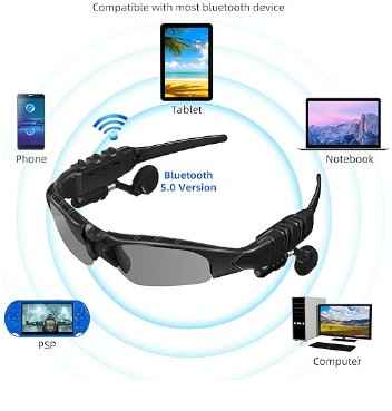 Wireless Bluetooth Headset Sunglasses (GOLD)